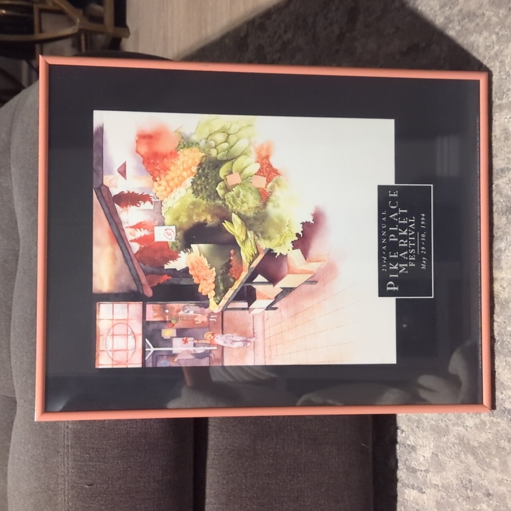 Vintage  Pike Place Market framed print